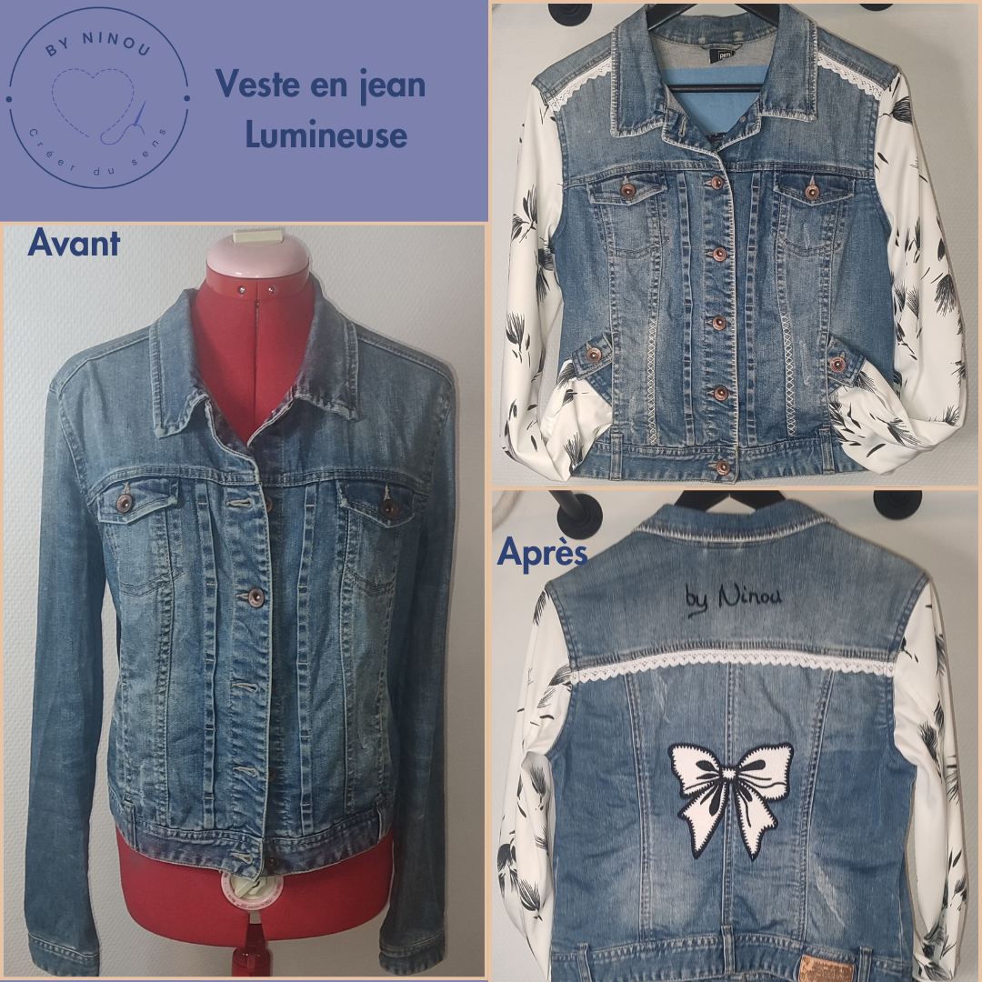 Veste en jean lumineuse